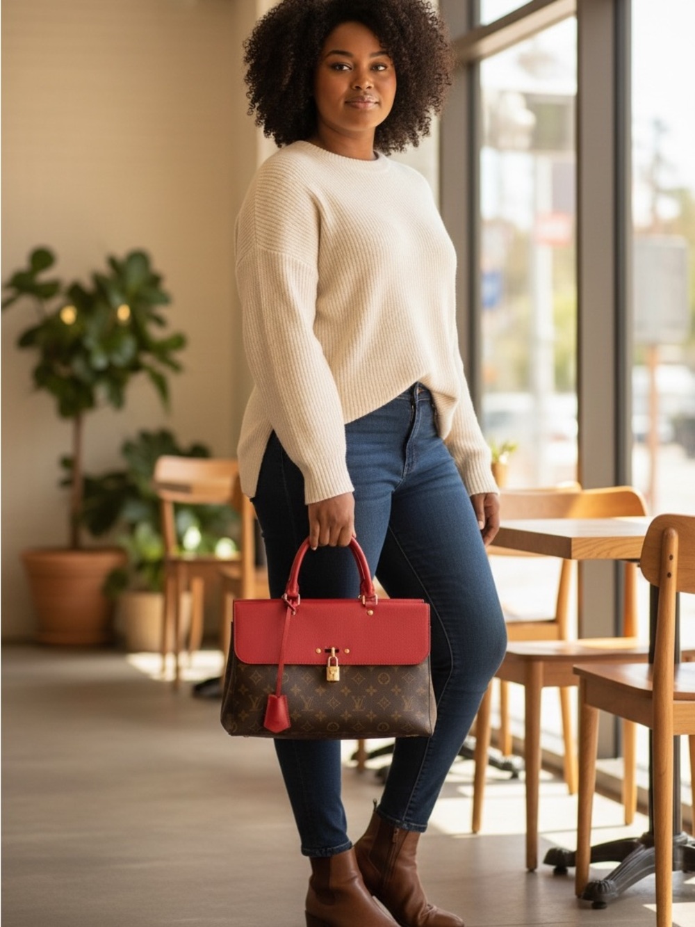 Louis Vuitton Venus Monogram Cerise Red Canvas Handbag - Picture 7 of 16